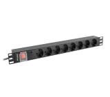 Lanberg power distribution unit (pdu) 19" 1U 16a 2m 8x schuko outlets black