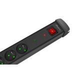 Lanberg surge protector sp1 1.5m 5x french outlets black