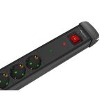 Lanberg surge protector sp1 3m 5x schuko outlets black