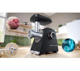 Bosch MFWS650B, SER6, Meat mincer - MultiPower 2100 W, Planetary gearbox, 3,5 kg/min, kebbe attachment, sausage attachment, fruit press attachment, reverse function, Black