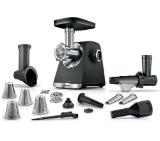 Bosch MFWS660B, SER6, Meat mincer - MultiPower 2100 W, Planetary gearbox, 3,5 kg/min, kebbe attachment, sausage attachment, fruit press attachment, shredding attachment, reverse function, Black