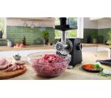 Bosch MFWS682B, SER6, Meat mincer - MultiPower 2100 W, Planetary gearbox, 3,5 kg/min, kebbe attachment, sausage attachment, fruit press attachment, citrus press, bean grinder, shredding attachment, reverse function, Black