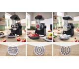 Bosch MFWS682B, SER6, Meat mincer - MultiPower 2100 W, Planetary gearbox, 3,5 kg/min, kebbe attachment, sausage attachment, fruit press attachment, citrus press, bean grinder, shredding attachment, reverse function, Black