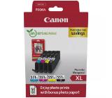 Canon CLI-551XL C/M/Y/BK Photo Value Pack + Canon Plus Glossy II PP-201, 10x15 cm, 100 sheets