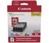 Canon CLI-581 XL C/M/Y/BK PVP + Canon Plus Glossy II PP-201, 10x15 cm, 100 sheets