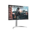 LG 27UP650P-W, 27" UHD 4K IPS AG, DCI-P3 95%, Cinema Screen, 5ms, 1200:1, Mega DFC, 400 cd/m2, 3840x2160, AMD FreeSync, HDR 10, VESA Display HDR 400, HDMI, DisplayPort, FreeSync, Headphone out, Height Adjustable,Pivot Tilt, Reader Mode, Black