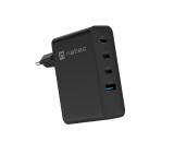 Natec USB Charger Ribera 3X USB-C + 1x USB-A 100W, Black