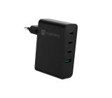 Natec USB Charger Ribera 3X USB-C + 1x USB-A 100W, Black