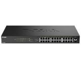 D-Link 24-Port Desktop Gigabit PoE Switch with 2 x 100/1000Mbps Combo Ports