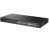 D-Link 24-Port Desktop Gigabit PoE Switch with 2 x 100/1000Mbps Combo Ports
