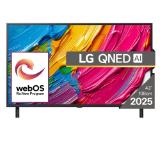 LG 43QNED80A3A, 43" 4K QNED HDR Smart TV, 3840x2160, DVB-T2/C/S2, a7 AI Processor, HDR10 / HLG, webOS 25 ThinQ, VRR / ALLM / HGiG, 4K Upscaling, WiFi 5, Voice Controll, Bluetooth 5.1, AirPlay 2, LAN, CI, HDMI, SPDIF, Google Cast, 2 pole Stand