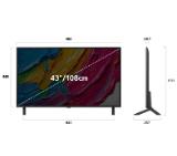 LG 43QNED80A3A, 43" 4K QNED HDR Smart TV, 3840x2160, DVB-T2/C/S2, a7 AI Processor, HDR10 / HLG, webOS 25 ThinQ, VRR / ALLM / HGiG, 4K Upscaling, WiFi 5, Voice Controll, Bluetooth 5.1, AirPlay 2, LAN, CI, HDMI, SPDIF, Google Cast, 2 pole Stand
