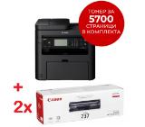 Canon i-SENSYS MF237w Printer/Scanner/Copier/Fax + 2x Canon CRG-737