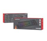 Genesis Mechanical Gaming Keyboard Thor 404 Black RGB Backlight Outemu Peach Silent, US Layout
