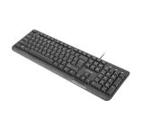 Natec Keyboard Trout US Layout Slim, Black