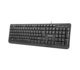 Natec Keyboard Trout US Layout Slim, Black