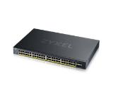 Zyxel XGS1935-52HP, 52 Port Lite-L3 Smart Managed PoE Switch, 48x Gigabit PoE and 4x 10G SFP+, hybrid mode, standalone or NebulaFlex Cloud, 375 Watt PoE