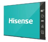 Hisense Digital Signage 85" DP series, 16/7. 4k, DLED, 60Hz, 350 nit, 1200:1, 8 ms, WiFi, BT 5.1, LAN, Android 9, VESA, 600x400 Anti-glare, Black