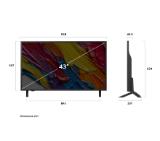 LG 43QNED82A3B, 43" 4K QNED HDR Smart TV, 3840x2160, DVB-T2/C/S2, Alpha 7 AI Processor, HDR10 / HLG, webOS 25 ThinQ, VRR / ALLM / HGiG, 4K Upscaling, WiFi 5, Voice Controll, Bluetooth 5, AirPlay 2, LAN, CI, HDMI, SPDIF, Google Cast, 2 pole Stand