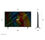 LG 50NANO80A3B, 50" 4K HDR Smart Nano Cell TV, 3840x2160, DVB-T2/C/S2, AI Alpha 7, HDR 10 PRO, webOS 25, ThinQ AI, VRR, ALLM, HGiG, WiFi, Clear Voice, AI Upscaling, Bluetooth, Hdmi e-ARC , CI, LAN, AirPlay2, Chromecast, 2 Pole stand, Black
