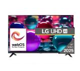 LG 65UA73003LA, 65" 4K UltraHD TV 4K (3840x2160), DVB-T2/C/S2, webOS 25 Smart, ThinQ AI, Alpha 7 AI Processor, WiFi, HDR10 pro, HLG, ALLM/HGiG, 4K Upscaling, AI Sound pro, Multiple View, HDMI eARC, LAN, USB, Bluetooth, Google Cast, 2 Pole Stand, Black