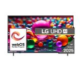 LG 65UA75003LA, 65" 4K UltraHD TV 4K (3840x2160), DVB-T2/C/S2, webOS 25 Smart, ThinQ AI, Alpha 7 AI Processor, WiFi, HDR10 pro, HLG, ALLM/HGiG, 4K Upscaling, AI Sound pro, Multiple View, HDMI eARC, LAN, USB, Bluetooth, Google Cast, 2 Pole Stand, Black