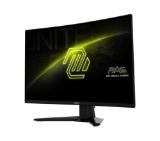 MSI  MAG 274CQF, 27", 0.5ms, 180Hz, Rapid VA,  2560x1440 (WQHD), 16:9, CURVE 1500R, Adaptive-Sync, 93% DCI-P3, AG, 300 nits, 5000:1, DCR 100M:1, DP(1.4), 2xHDMI 2.0b, Tilt, VESA, Black, 3.4kg