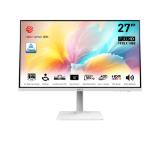 MSI Modern MD2712PW, 27", 100Hz, 1ms, IPS, 1920x1080 (FHD), 16:9, Flat, HDR Ready, EyesErgo, AG, MSI Display Kit, 117% sRGB, 300 nits, 1000:1, RedDot Winner, 1xHDMI1.4, 1xTypeC DP alt. w/PD (15W), Speakers 2x3W, Pivot, Heigh Adj., VESA, White, 5.85kg