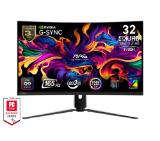 MSI MAG 321CUP QD-OLED, 31.5", 0.03ms, 165Hz, 3840x2160 (UHD), Curve 1700R, G-Sync Compatible, Oled Care 2.0, DisplayHDR 400 True Black, ClearMR 9000, FW UPDATE, Delta E?2, 1.5M:1, HDMI 2.1, DP 1.4a, TypeC DP w/PD(15W), Heigh Adj., Black, 8kg