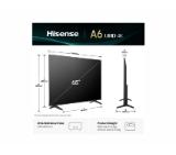 Hisense 65" A6Q, 4K Ultra HD 3840x2160, DLED, DFA, Precision Colour, HDR 10+, HLG, Dolby Vision, DTS Virtual X, Smart TV, WiFi, BT, Light Sensor, Gaming Mode, 1xHDMI2 eArc, 3xHDMI, 2xUSB, LAN, CI+, DVB-T2/C/S2, Black
