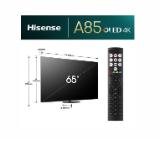 Hisense 65" A85N, 4K UHD OLED Smart TV, 120Hz, HDMI 2.1, Game Mode Pro, AMD FreeSync Premium, Dolby Vision IQ & Atmos, Bluetooth, Alexa Built-in, Black