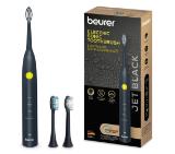 Beurer SC 30 Jet Black, Electric Sonic Toothbrush, up to 80,000 mov/min, 4 cleaning programs: Clean, White, Polish, Gum Care, Int. 2-min. timer, Incl. 2 toothbrush heads and USB-C charging cable, 15 days of battery life