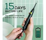 Beurer SC 30 Jet Black, Electric Sonic Toothbrush, up to 80,000 mov/min, 4 cleaning programs: Clean, White, Polish, Gum Care, Int. 2-min. timer, Incl. 2 toothbrush heads and USB-C charging cable, 15 days of battery life
