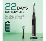 Beurer SC 50 midnight ink, Electric Sonic Toothbrush, up to 80,000 mov/min, 5 cleaning programs: Clean, Sensitive, Polish, Gum Care, Whiten, Pressure sensor , 2-min. timer, Incl. 2 toothbrush heads and magnetic charging plate, 22 days of battery life