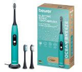 Beurer SC 50 ocean breeze Electric Sonic Toothbrush, up to 80,000 mov/min, 5 cleaning programs: Clean, Sensitive, Polish, Gum Care, Whiten, Pressure sensor , 2-min. timer, Incl. 2 toothbrush heads and magnetic charging plate, 22 days of battery life