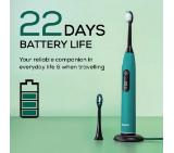 Beurer SC 50 ocean breeze Electric Sonic Toothbrush, up to 80,000 mov/min, 5 cleaning programs: Clean, Sensitive, Polish, Gum Care, Whiten, Pressure sensor , 2-min. timer, Incl. 2 toothbrush heads and magnetic charging plate, 22 days of battery life