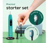 Beurer SC 50 ocean breeze Electric Sonic Toothbrush, up to 80,000 mov/min, 5 cleaning programs: Clean, Sensitive, Polish, Gum Care, Whiten, Pressure sensor , 2-min. timer, Incl. 2 toothbrush heads and magnetic charging plate, 22 days of battery life