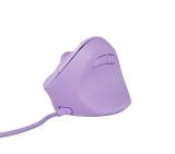 Natec Vertical Mouse Crake 2 Pro 12800DPI Optical Pure Lavander