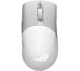 Asus ROG Keris Wireless AimPoint Gaming Mouse, Tri-mode connectivity (2.4GHz RF, Bluetooth, Wired), 36000 DPI sensor, 5 programmable buttons, ROG SpeedNova, Replaceable switches, Paracord cable, White
