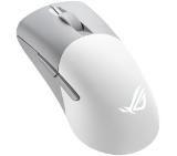 Asus ROG Keris Wireless AimPoint Gaming Mouse, Tri-mode connectivity (2.4GHz RF, Bluetooth, Wired), 36000 DPI sensor, 5 programmable buttons, ROG SpeedNova, Replaceable switches, Paracord cable, White