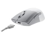 Asus ROG Keris Wireless AimPoint Gaming Mouse, Tri-mode connectivity (2.4GHz RF, Bluetooth, Wired), 36000 DPI sensor, 5 programmable buttons, ROG SpeedNova, Replaceable switches, Paracord cable, White