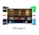 Thomson Smart UHD TV 43"; Google TV; 3840 x 2160 (4K UHD), 4000:1, DLED, 60 Hz, DVB-T/T2/C/S/S2, HDR10, Wi-Fi, Bluetooth, LAN, HDMI 2 (2.0) + 2 (2.1), USB 2 (2.0) + 1 (3.0),Central Swivel Stand, Black