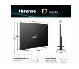 Hisense 65" E7Q, 4K Ultra HD 3840x2160, QLED, Quantum Dot, HDR 10+, HLG, Dolby Vision, DTS Virtual X, Smart TV,Light Sensor,WiFi Direct, BT, Anyview Cast, 3xHDMI, 2xUSB, LAN, CI+, DVB-T2/C/S2, Black