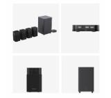 Hisense HT Saturn, 4.1.2Ch Sound Bar with Wireless Subwoofer, 720W, Dolby Atmos, Tuned by Devialet , DTS:X,Quad Satellite Speakers , Black