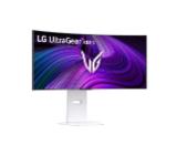 LG 34GX90SA-W, 34", OLED UltraGear 21:9 Curved Smart, IPS 0.03 ms, WQHD (3440x1440), 240Hz, HDR 10, 1500000:1, 250 cd/m2, DCI-P3 98.5%, USB 3.0, VRR, Free-sync, G-Sync, USB-C, PD 65W, HDMI, DP, PBP, Speakers, LG Switch, Height, Swivel, Tilt, White