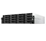 Asustor AS7216RDX, 3U 16-bay NAS, AMD Ryze 7 Pro 7745 Octa-Core 3.8GHz (up to 5.3GHz), 16GB ECC DDR5-4800 UDIMM (Max. 192GB), 12x SATA3 6Gb/s; 3.5"/2.5" HDD/SSD,1x M.2 NVMe slot (PCIe Gen5 x4), 2x GLAN 2x 10GLAN (10G/1G), Redundant 550W, Rail Kit, Black