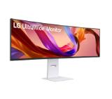 LG 49U950A-W, 49" 32:9 Curved UltraWide Dual QHD 5K 5120x1440 NANO IPS 1ms MBR, 144 Hz, 5ms, 400 cd/m2, 1000:1, HDR400, DCI-P3 98%,  USB Type-C, PD 90W, FreeSync, G-SYNC, PIP, 2 PBP, HDMI, DisplayPort, Speacer 2ch 10W, Tilt, Height, Swivel, Tiltan