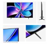 Hisense 65" E7Q Pro, 4K Ultra HD 3840x2160, QLED, Quantum Dot, 144Hz, HDR 10+ adaptive, HLG, Dolby Vision, DTS Virtual X, Smart TV, WiFi 5GHz, WiFi Direct, BT, Anyview Cast, 4xHDMI, 2xUSB, LAN, CI+, DVB-T2/C/S2, Black