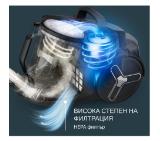 Rowenta RO7B13EA Green Force Cyclonic Max 900W, crevice, sofa