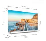 Thomson 40" FHD Google TV; 1920 x 1080 (FHD), DLED, 60 Hz, HDR10, Dolby Audio, Google Cast, DVB-T/T2/C/S/S2, Wi-Fi, Bluetooth, LAN, HDMI 3 (1.4), USB 2 (2.0), Hotel mode, Side Feet, Black